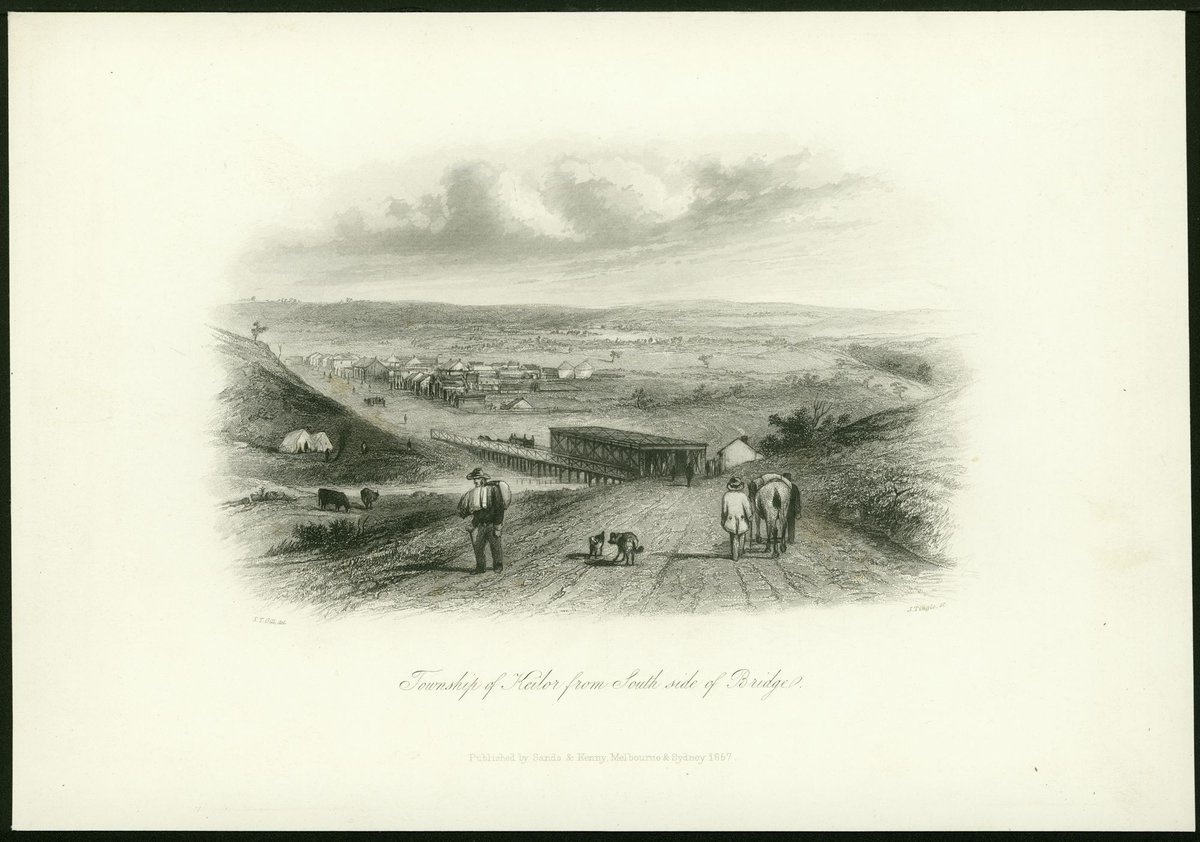 Township of Keilor from South side of Bridge (1857)
