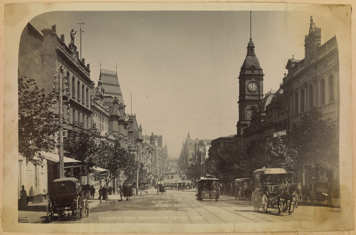 Collins St. from Swanston St. looking west, Melbourne City (1890–92)
