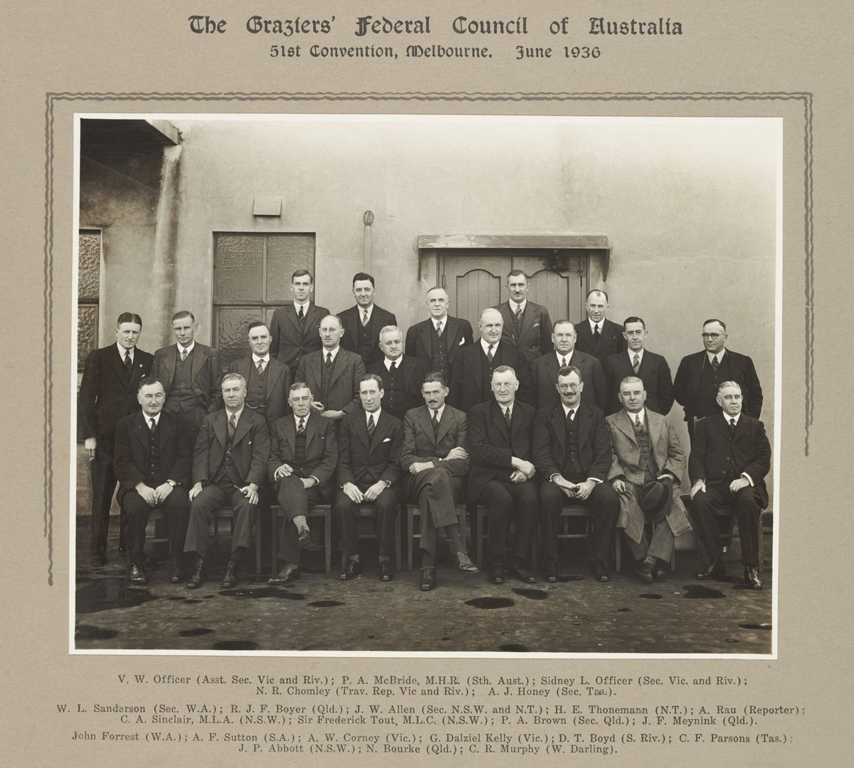 The Graziers' Federal Council of Australia 51st Convention, Melbourne, June, 1936