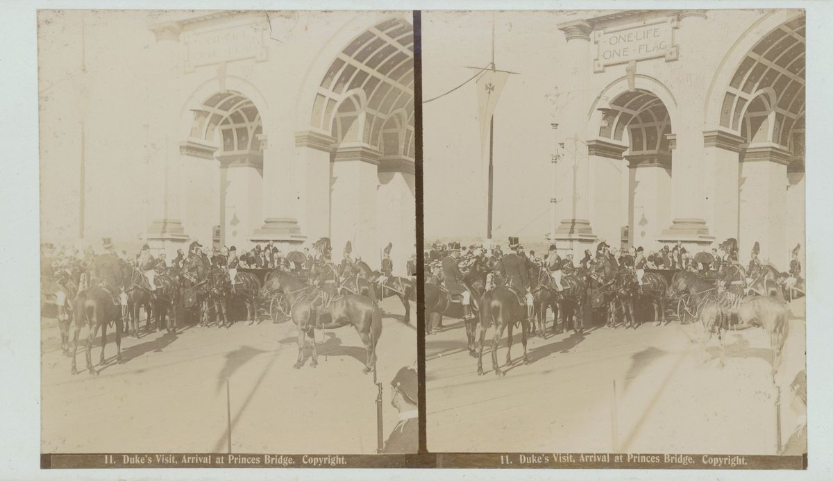 Duke's visit - arrival at Prince's Bridge Melbourne, Vic (1901)