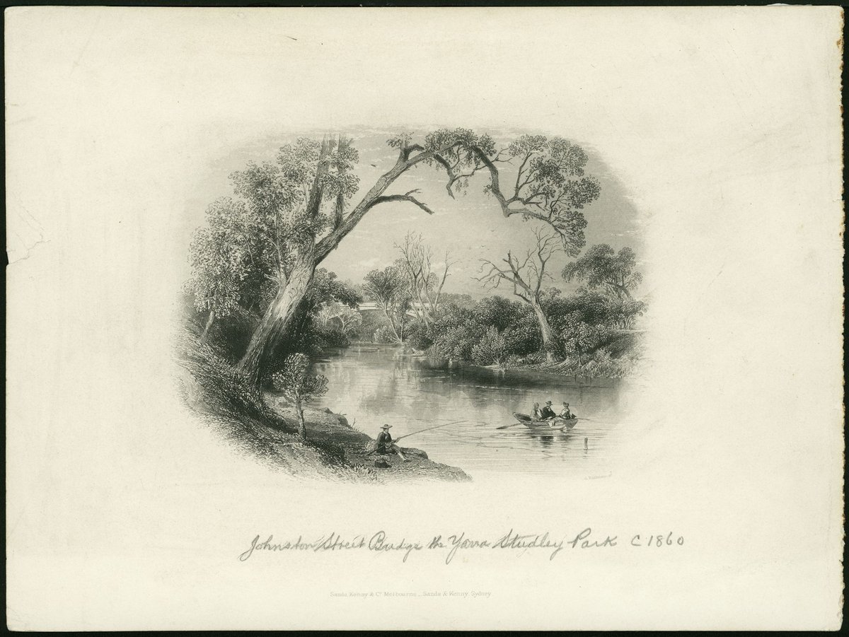 Johnston Street Bridge, over the Yarra, Studley Park, Kew (c. 1876)
