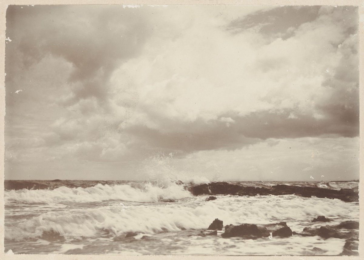 On Beach at Hampton, Between Brighton & Sandringham (during a gale) (1930–40)