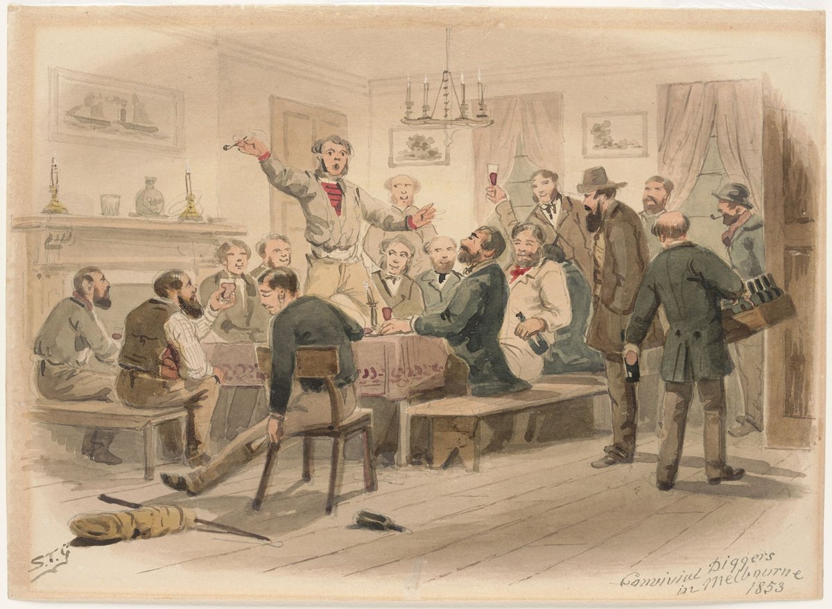 Convivial Diggers in Melbourne 1853