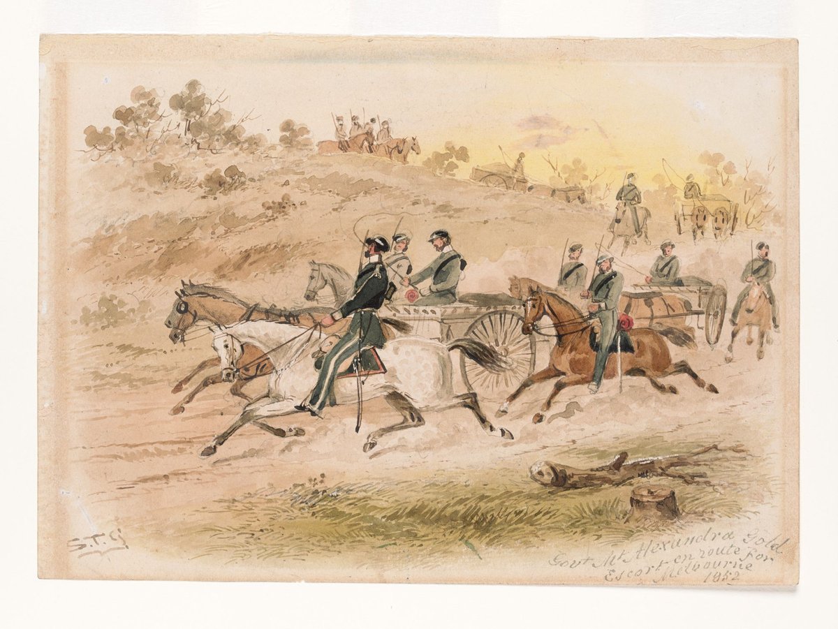 Govt Mt Alexandra Gold Escort en route for Melbourne, 1852