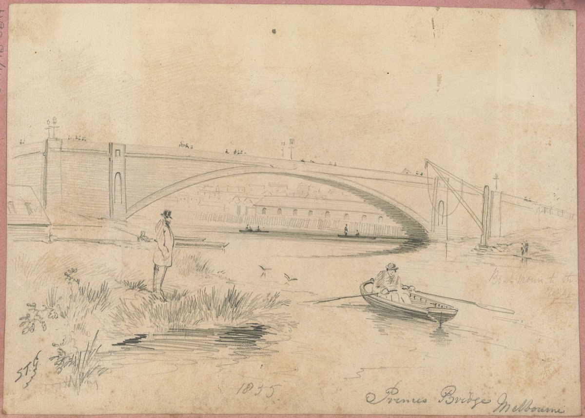 Princes Bridge, Melbourne, Melbourne City (1855)