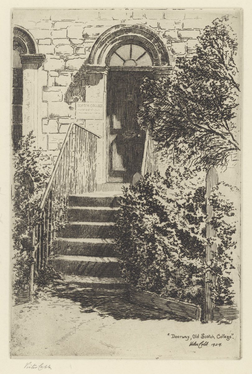 Doorway, Old Scotch College [East Melbourne] (1929)