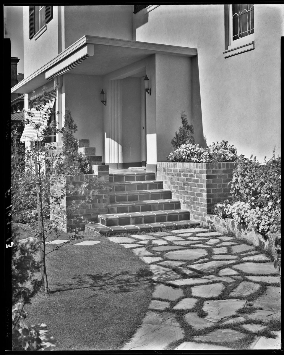 [Exterior view of apartments in Toorak] (1930s)