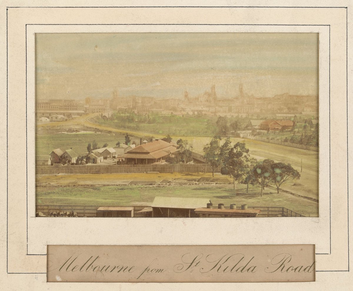 Melbourne from St. Kilda Road, Melbourne City (1880s)