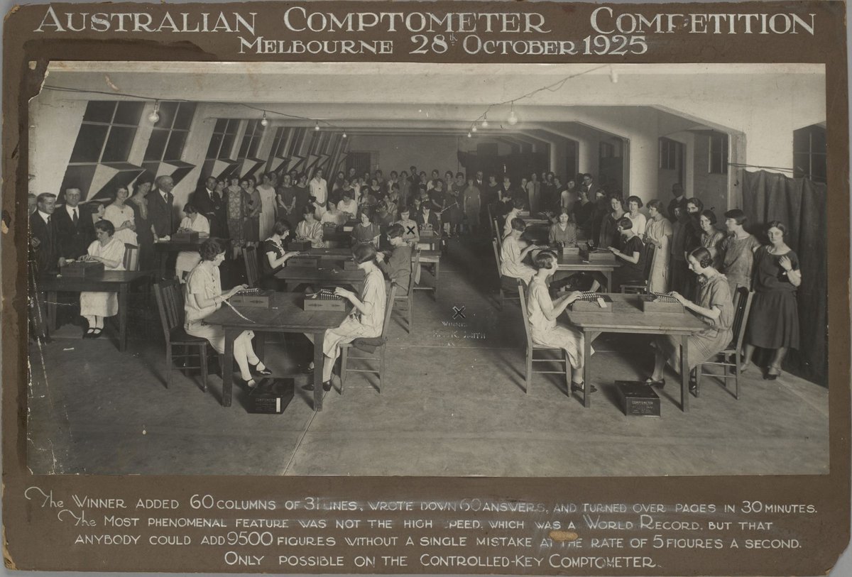 Australian Comptometer Competition, Melbourne 28th October 1925