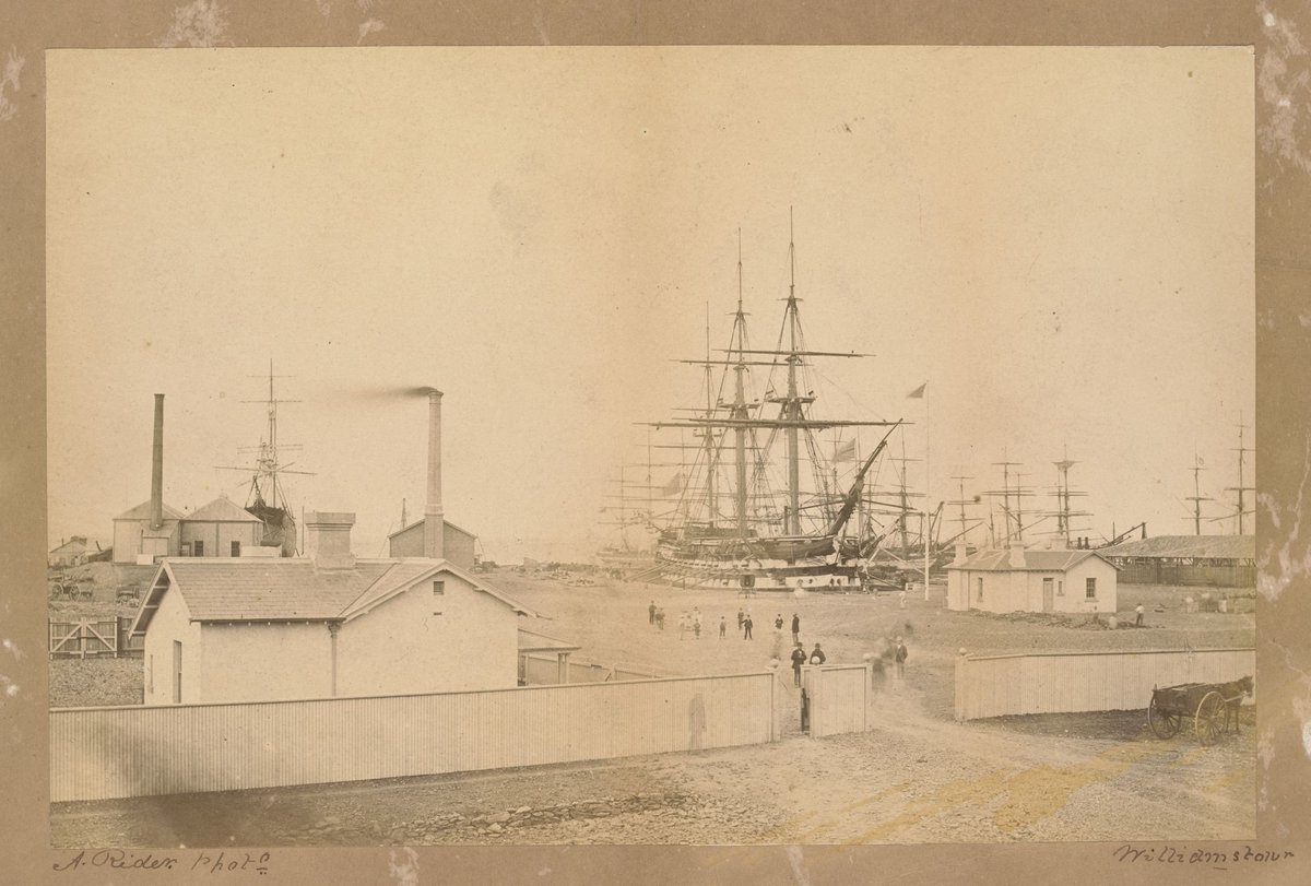 Dockyards at Williamstown, H.M.V.S Nelson in Patent Slip (1870–80)