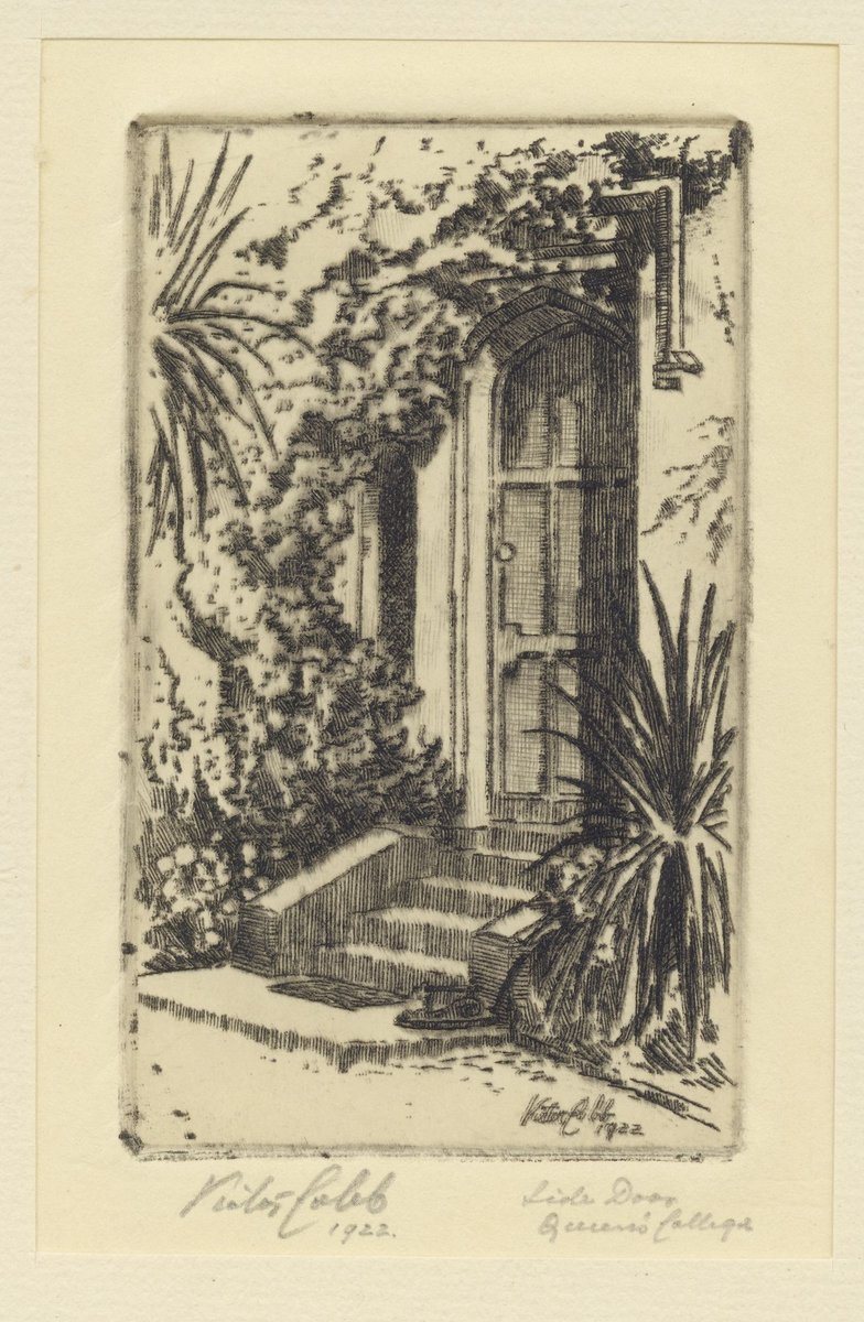 Side door, Queen's College [University of Melbourne], Parkville (1922)