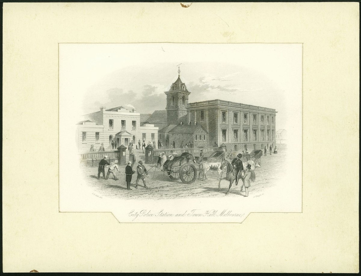 City Police Station and Town Hall, Melbourne (1857)