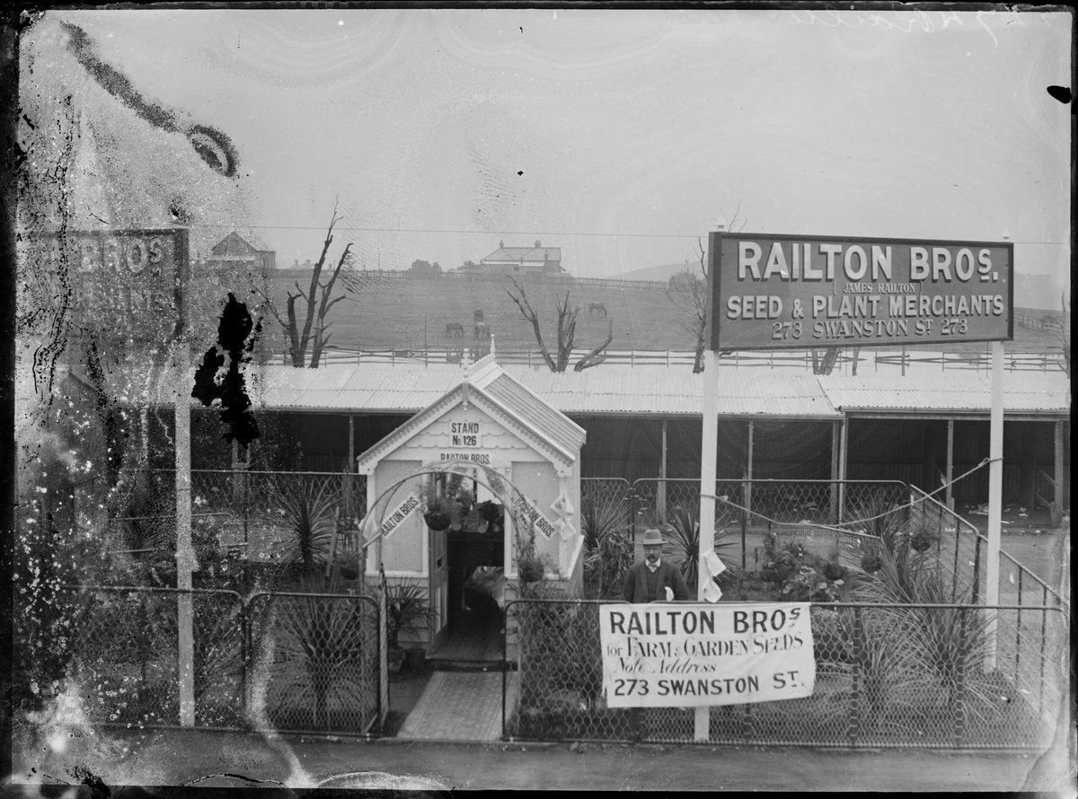 Railton Brothers, 273 Swanston Street, seed and plant merchants, stand at the Royal Melbourne Show 1906-7, Melbourne City (1890–1918)
