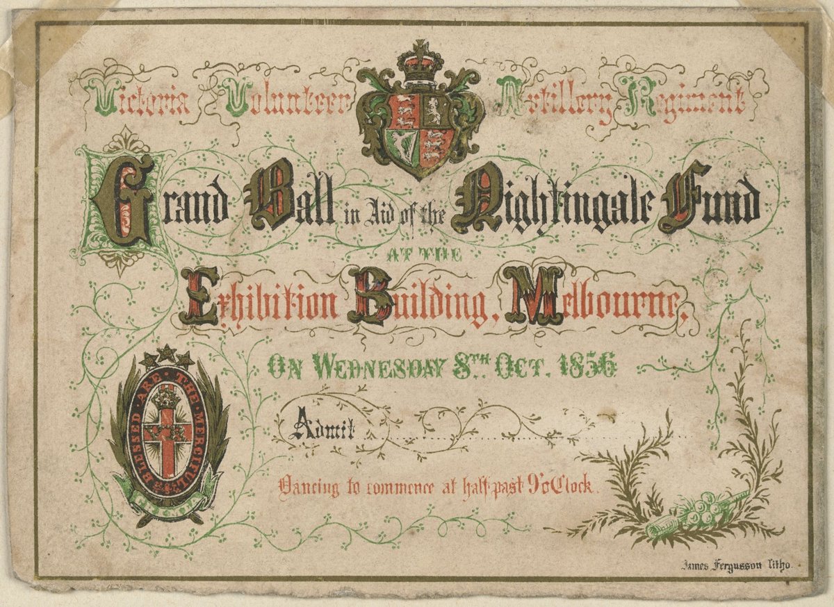 Victoria Volunteer Artillery Regiment Grand Ball in aid of the Nightingale Fund at the Exhibition Building, Melbourne, Carlton (1851–85)