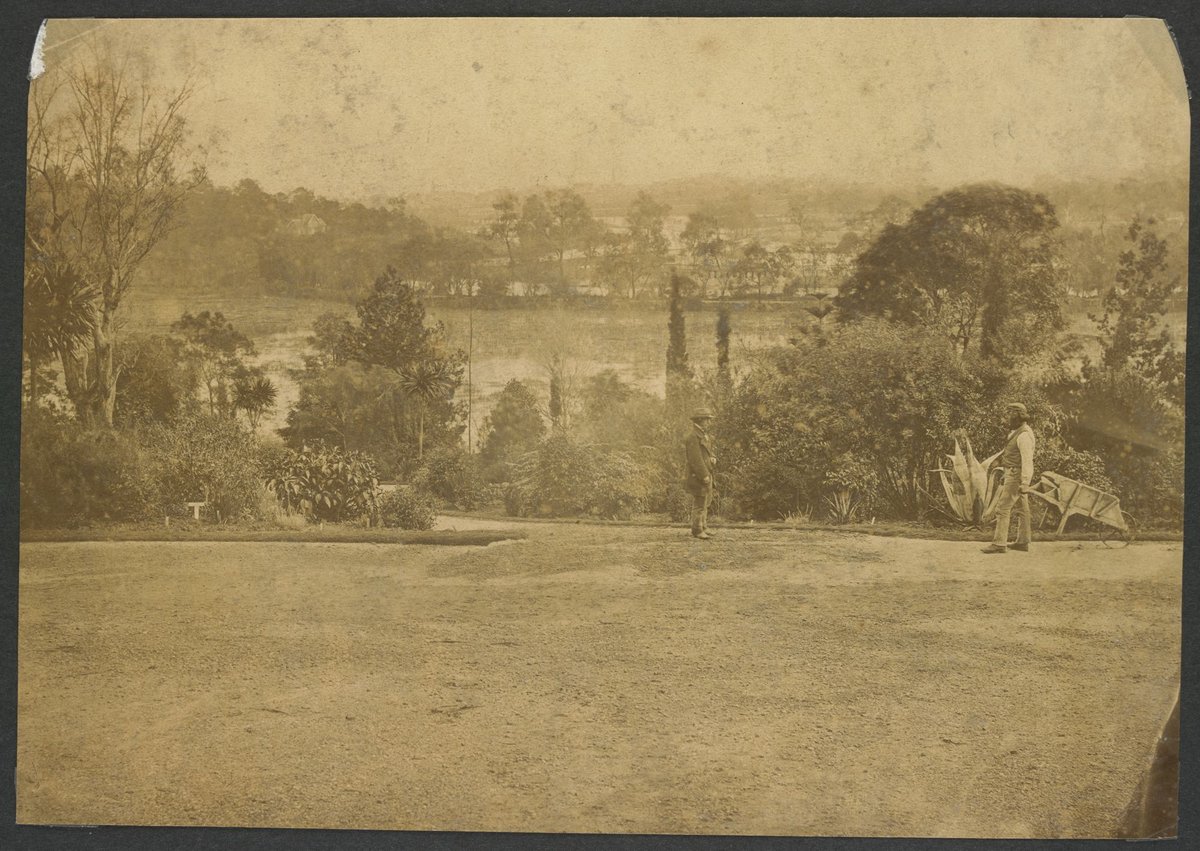 Melbourne from Botanical Gardens, Melbourne City (1861?)