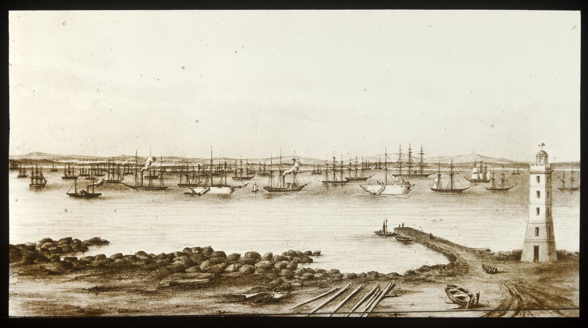Hobson's Bay from Williamstown in the 50's (1900–20)