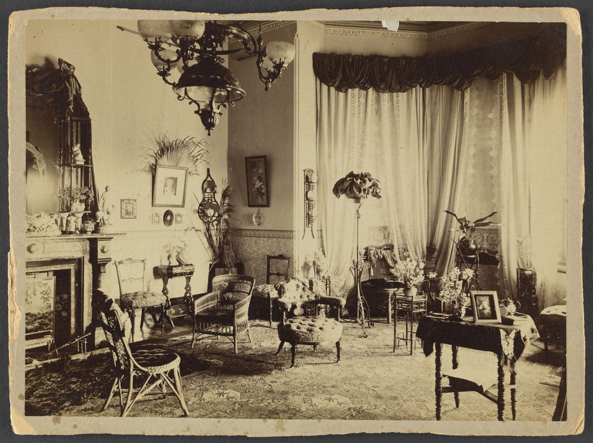 Hall and drawing room of Thalassa Williamstown Victoria (1880?)