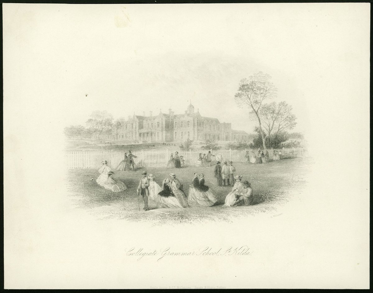 Collegiate Grammar School, St. Kilda [Road], St Kilda (c. 1862)