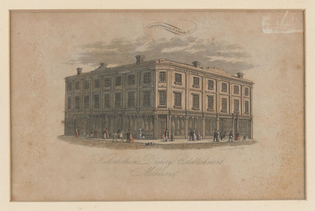 Hickinbotham's Drapery Establishment, Melbourne Stringer, Mason & Co, Melbourne City (1852–61)