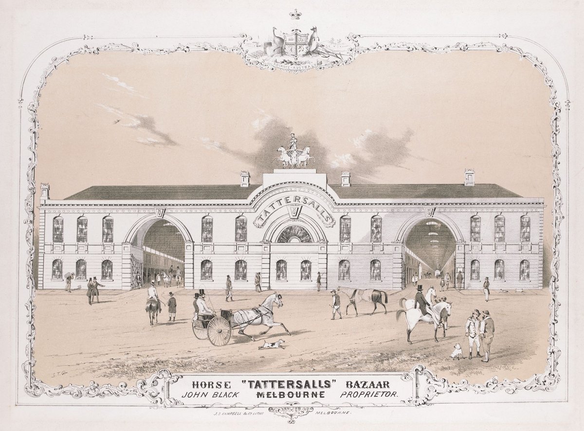 "Tattersalls" horse bazaar, Melbourne, John Black, Proprietor (1853)