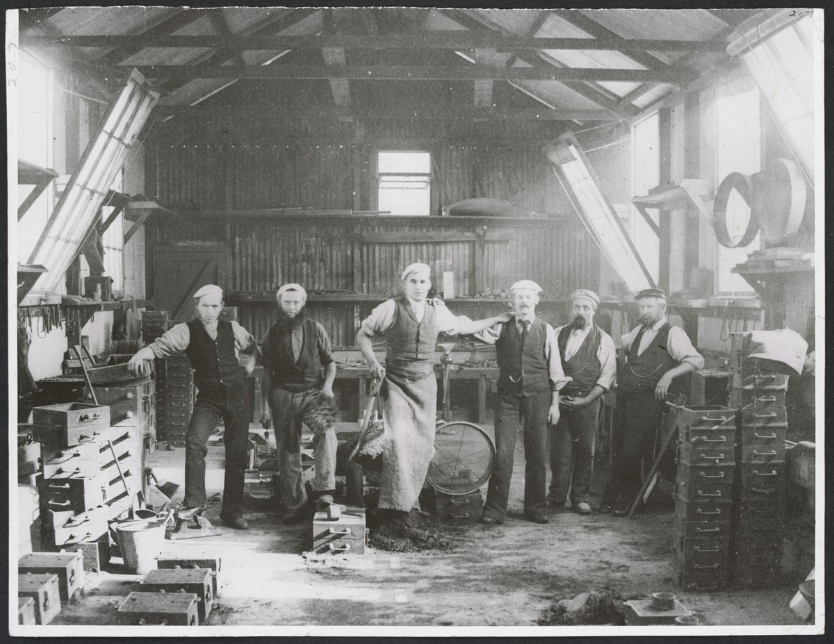 Moulders at Williamstown workshops, 1883