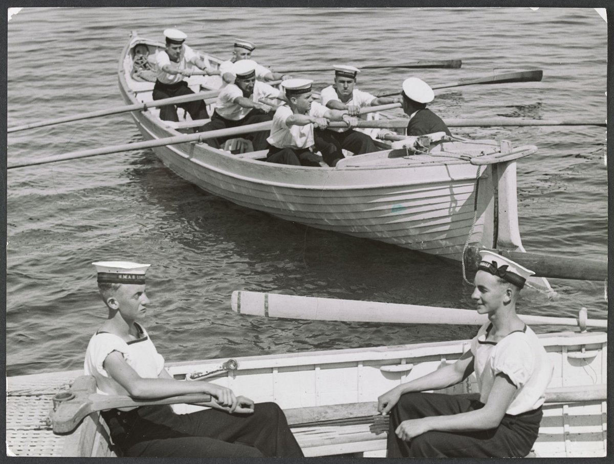 Port Melb [i.e. Melbourne] Boat Drill, Port Melbourne (c. 1941)