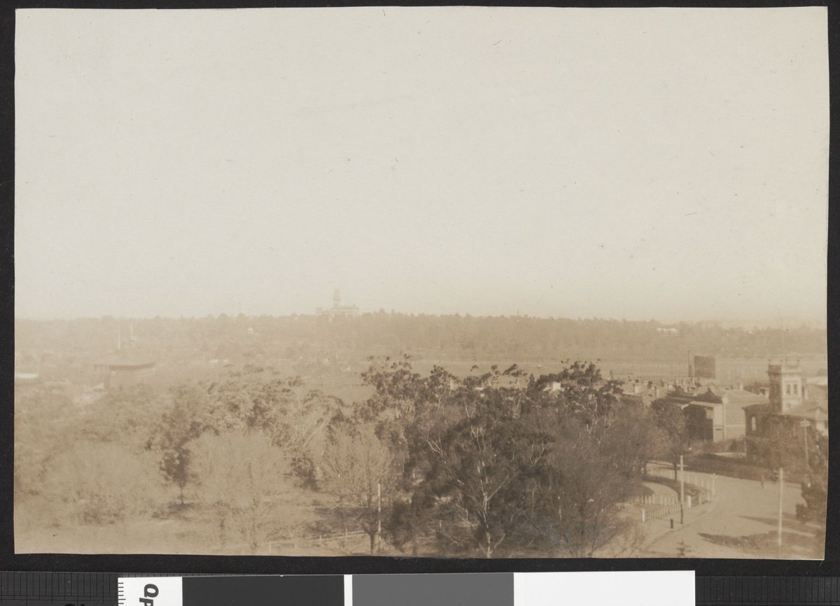 Government House & the Domain from Cliveden [Mansions], [Melbourne, Vic.], Melbourne City (1923–25)