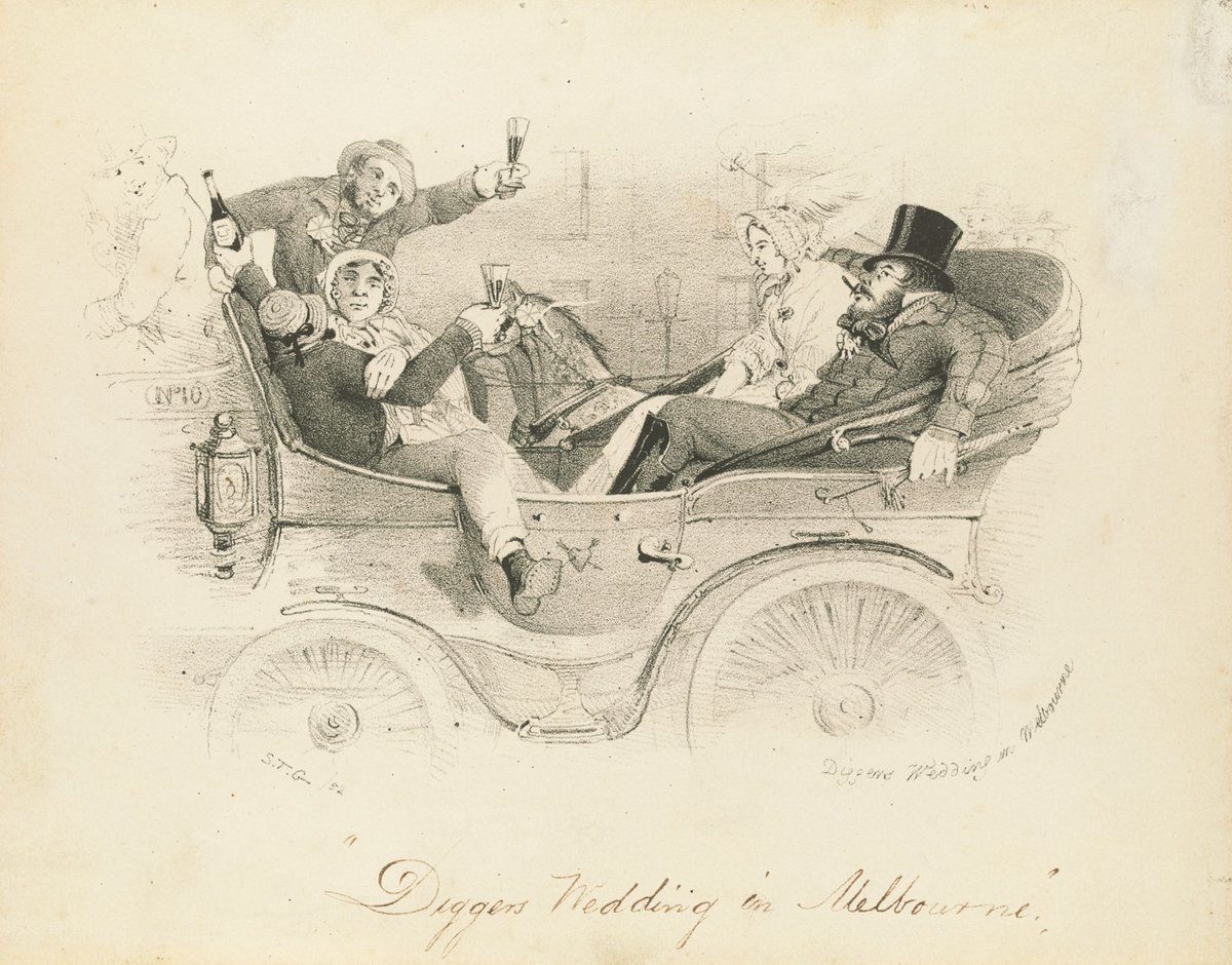 Diggers wedding in Melbourne (1852)