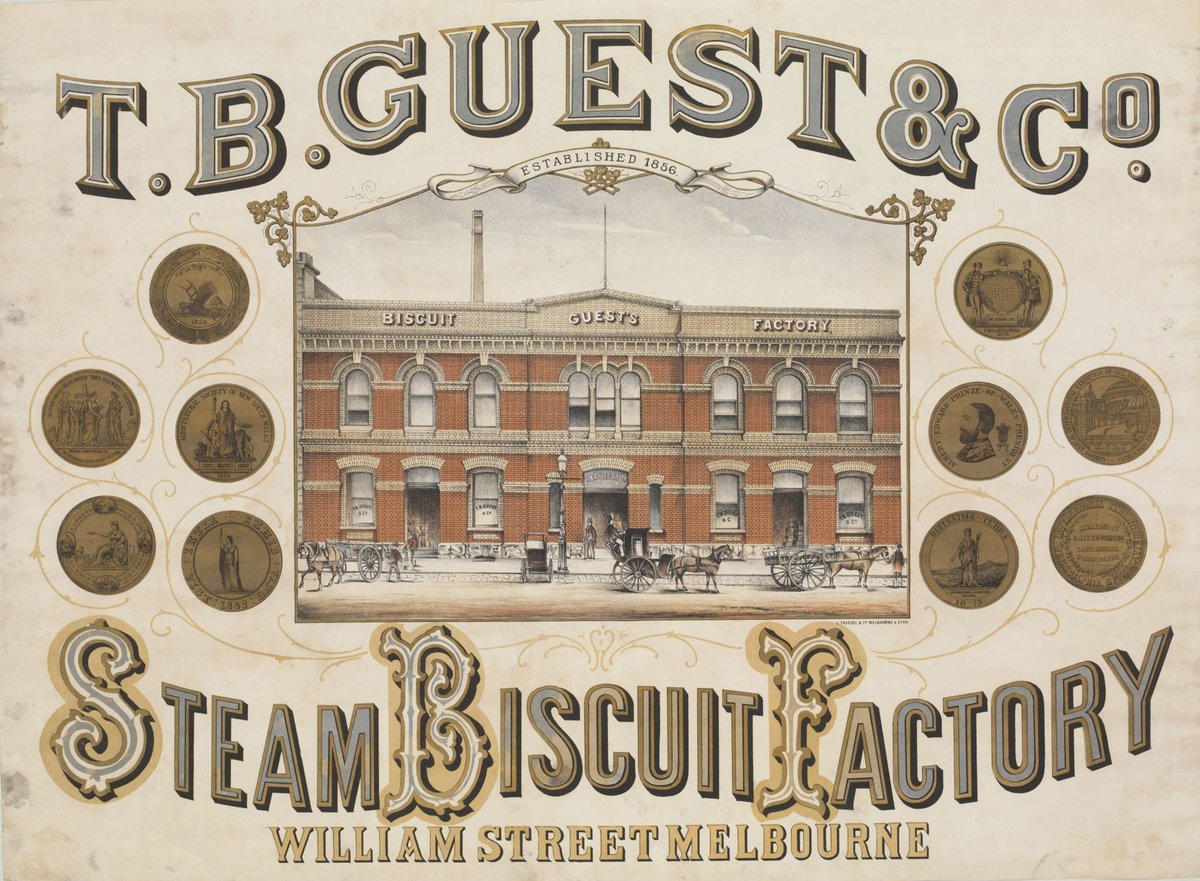 T. B. Guest & Co. Steam Biscuit Factory, William Street Melbourne, Melbourne City (1878)
