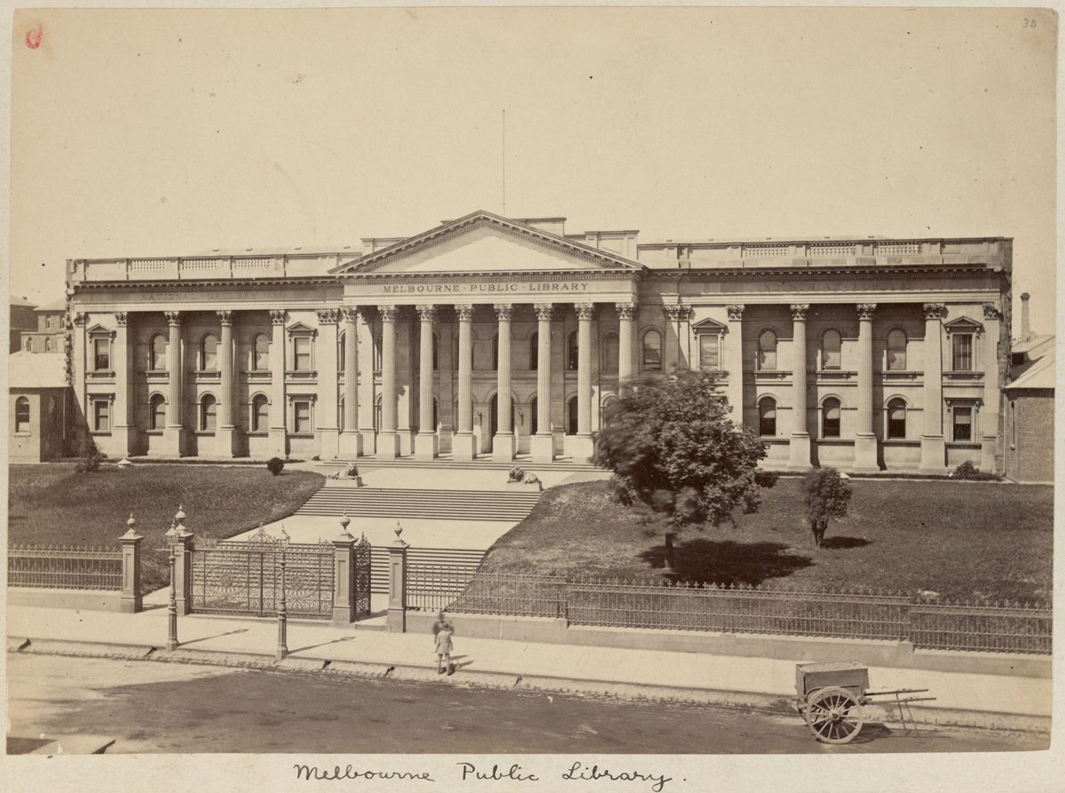 Melbourne views : Public Library, Melbourne City (1873–76)