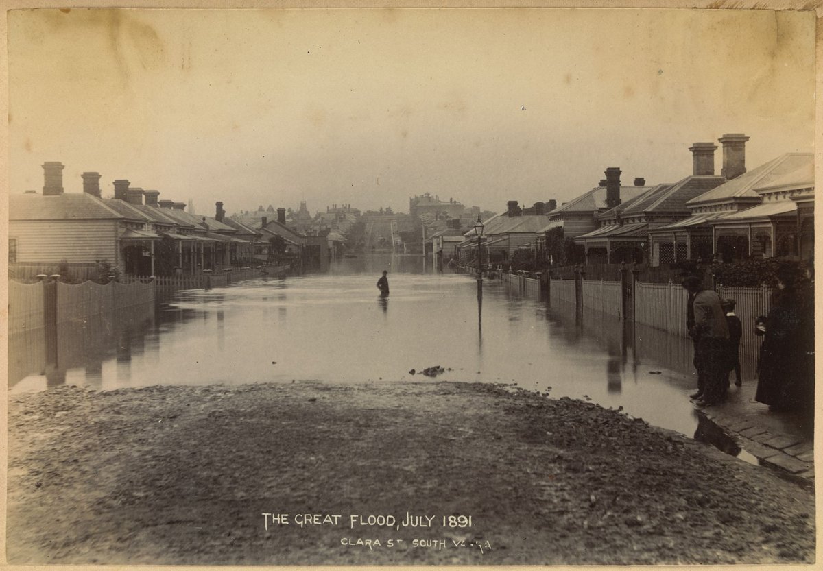 The great flood, July 1891, Clara St., South Yarra