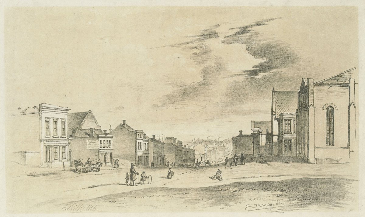 Collins St. looking west from Russell St [Melbourne], Melbourne City (1853)