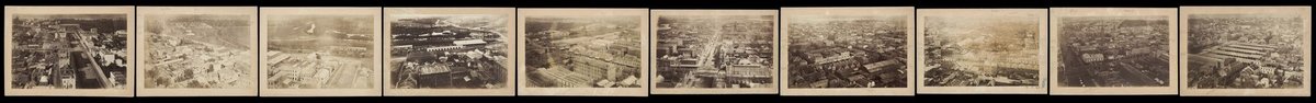Bird's-eye views of Melbourne, taken from the top of Scots' Church spire, Collins Street, Melbourne City (1875)
