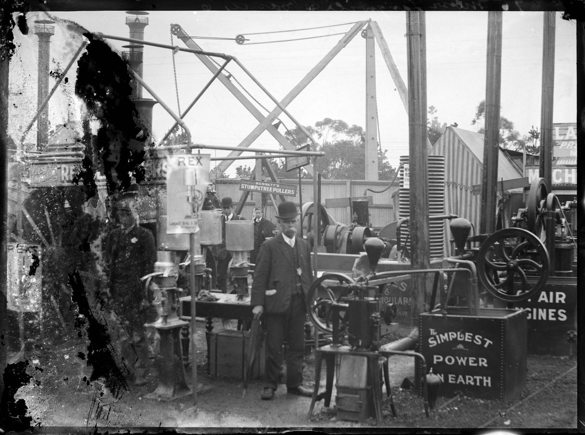 Agricultural machinery on display at the Royal Melbourne Show 1906-7 (1906–07)