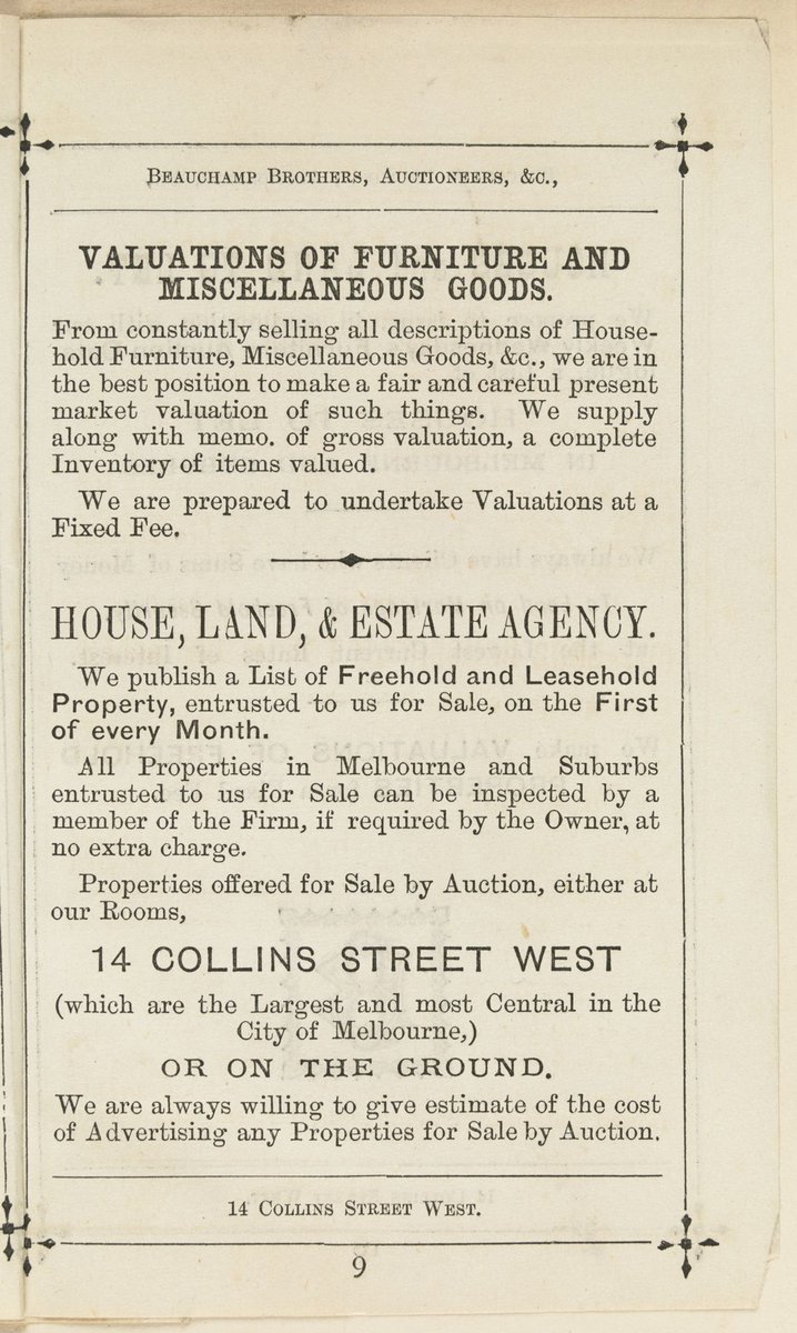 Beauchamp Brothers, 14 Collins St. West, Melbourne, Melbourne City (1851–85)