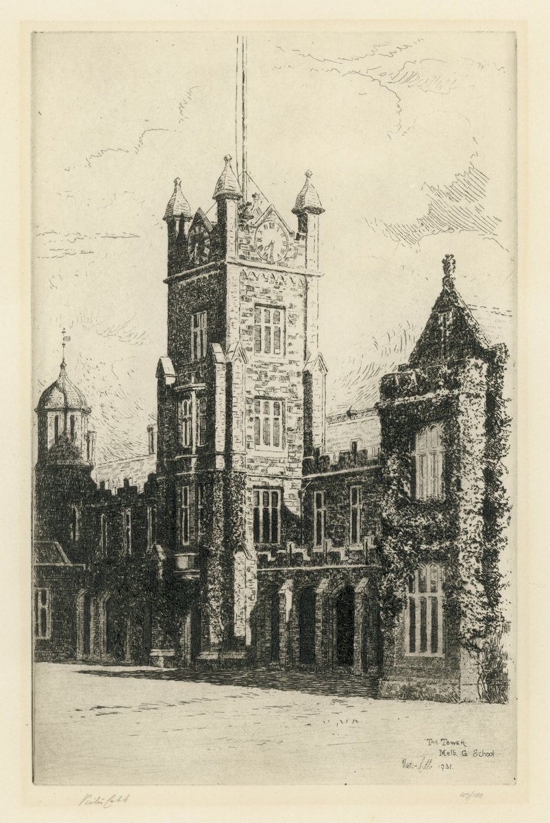 The Tower, Melb.[ourne] G[rammar] School, South Yarra (1931)