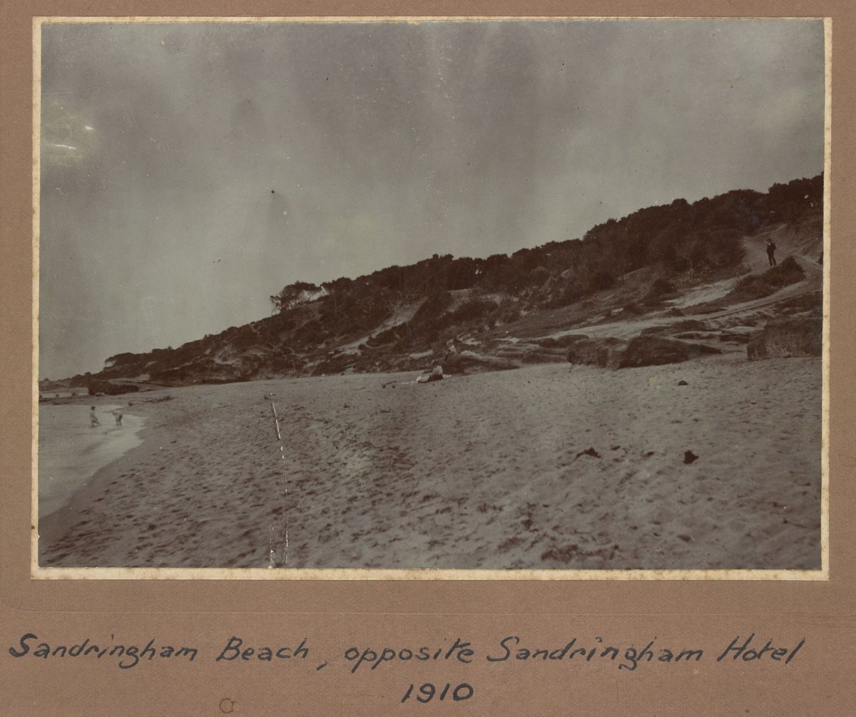 Sandringham Beach, opposite Sandringham Hotel, 1910