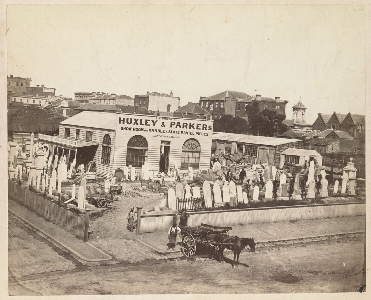 Huxley & Parker's, Russell St. and Little Collins St., Melbourne, Melbourne City (1861?)