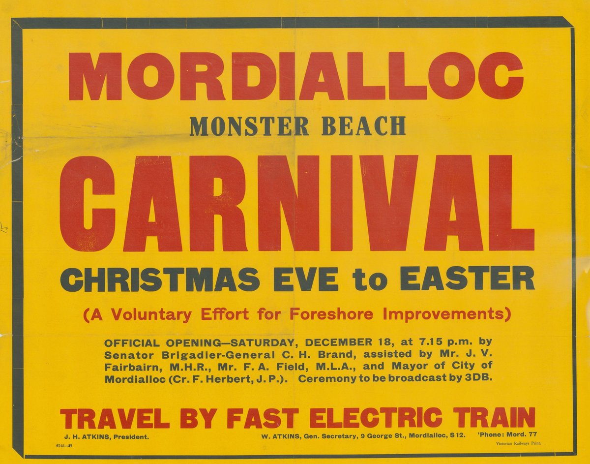Mordialloc monster beach carnival - Christmas Eve to Easter (1935–42)