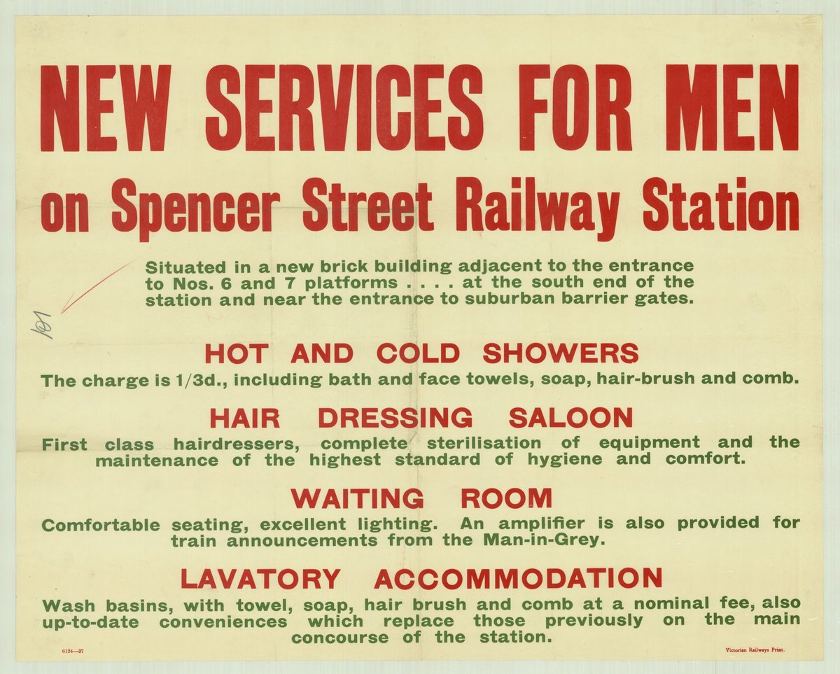New services for men on Spencer Street Railway Station, Melbourne City (1935–42)