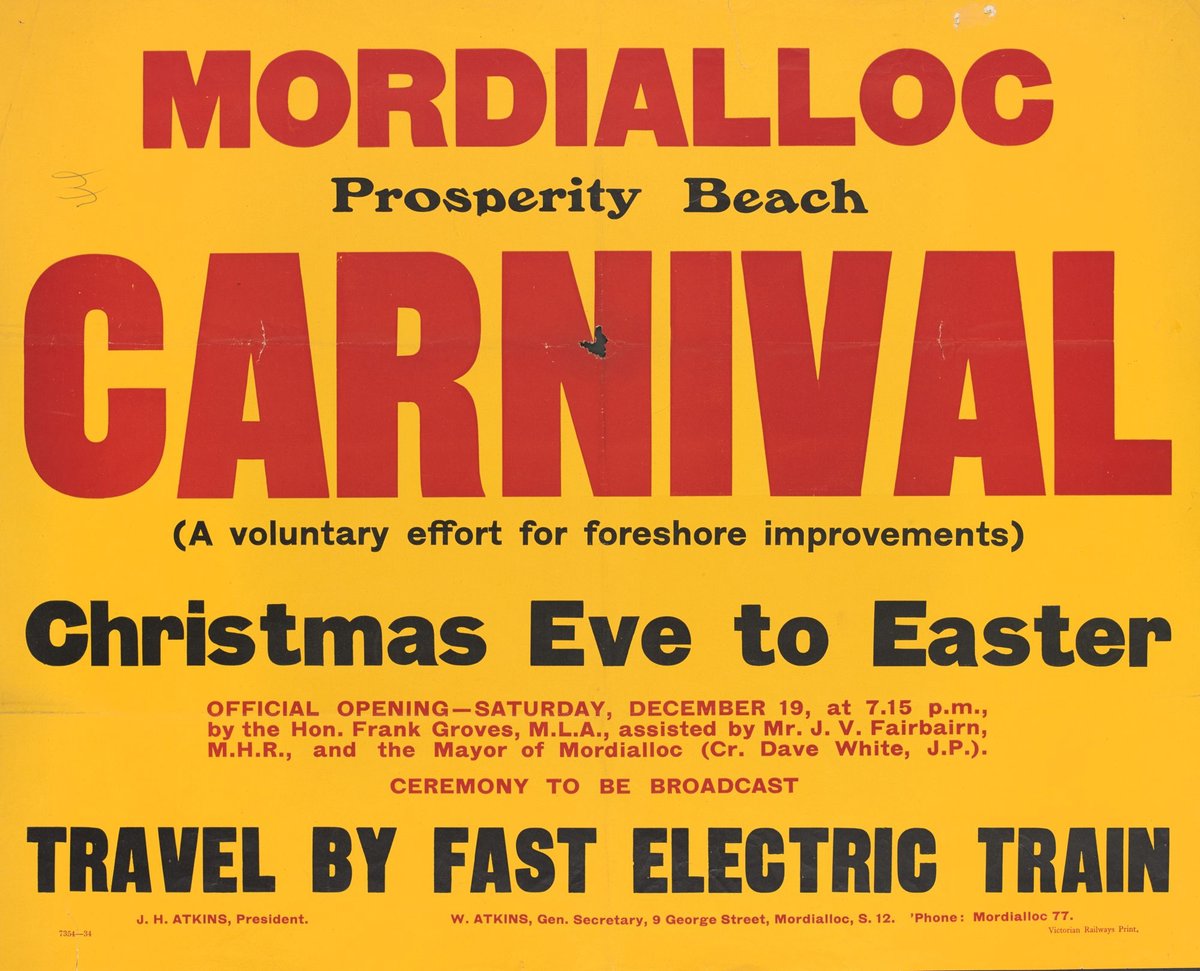 Mordialloc Prosperity Beach Carnival - Christmas Eve to Easter (1935–42)