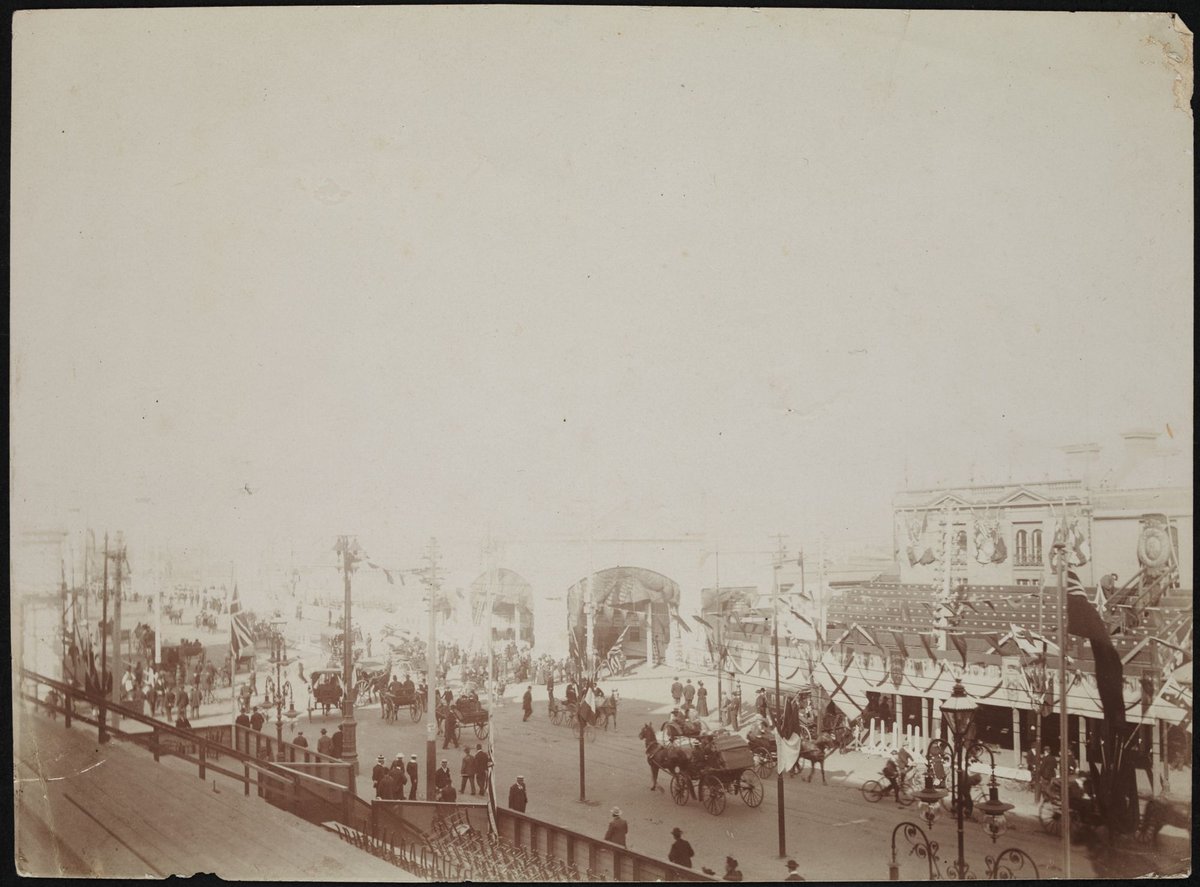 Duke of York celebrations Swanston Street Melbourne, Melbourne City (1901)