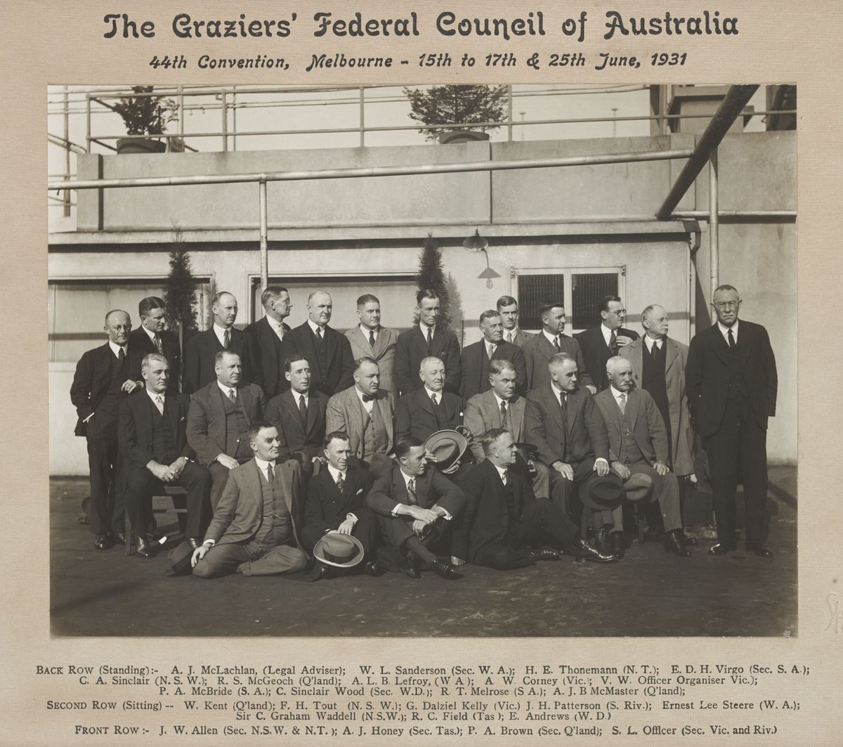 The Graziers' Federal Council of Australia 44th Convention, Melbourne, 15th to 17th & 25th June, 1931