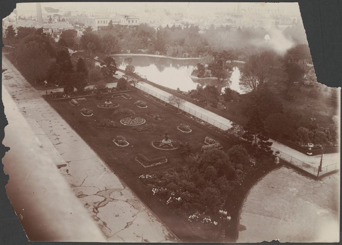 View from roof of the Royal Exhibition Building, Melbourne, Carlton (1900–10)