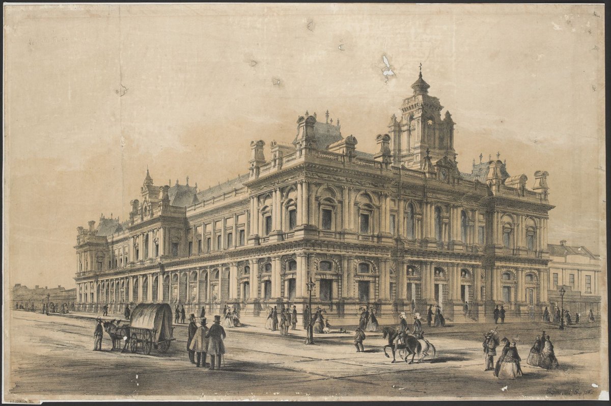 The new Post Office, Melbourne, Melbourne City (1858)