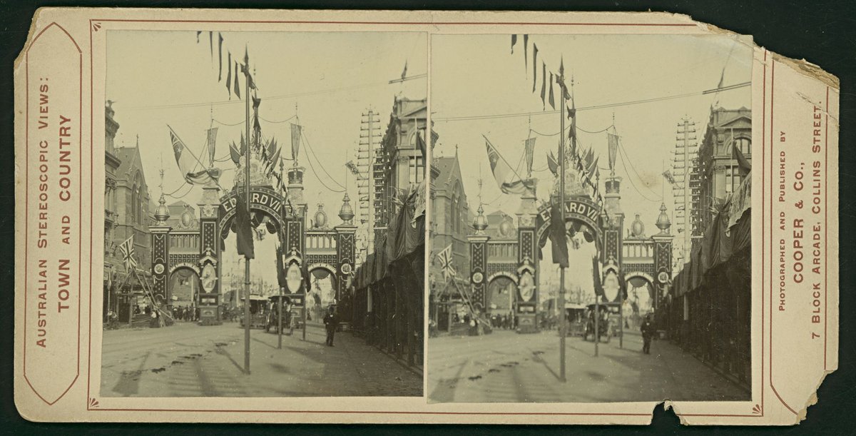 Edward VII Arch, Melbourne, Duke of York visit (c. 1901)