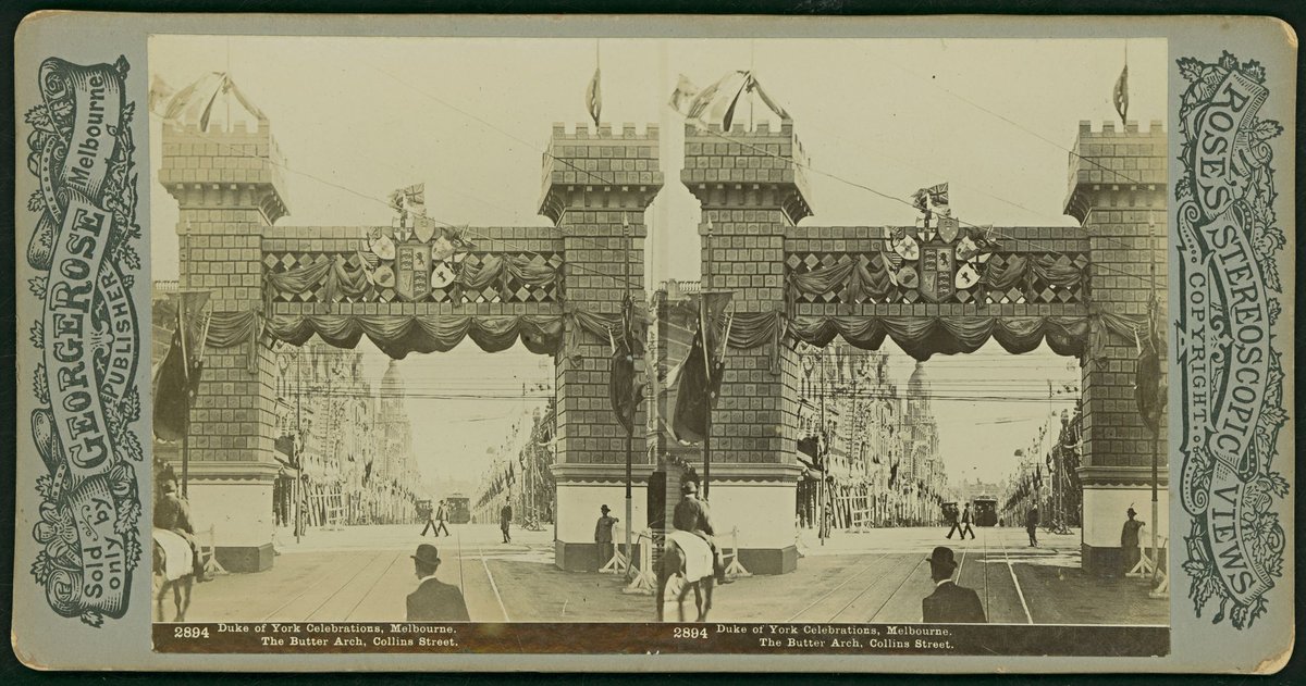 Duke of York Celebrations, Melbourne. The Butter Arch, Street (c. 1901)
