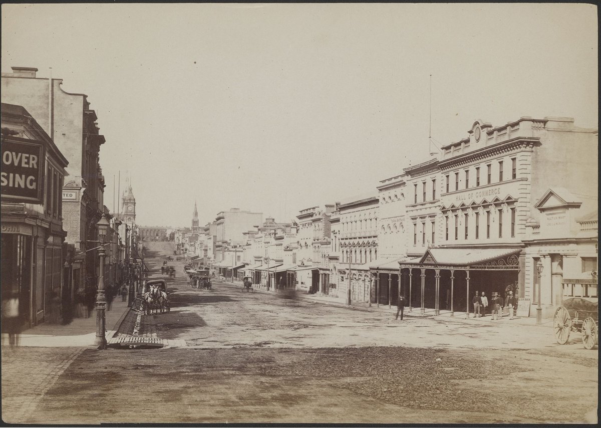 Collins Street looking east, Melbourne City (1870–80)