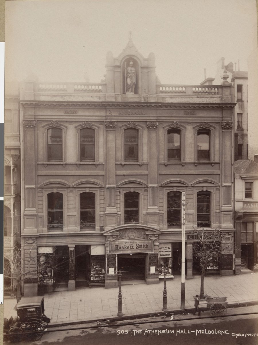 The Athenaeum Hall, Melbourne [advertising a lecture by Rev. Haskett Smith], Melbourne City (1892–1900)