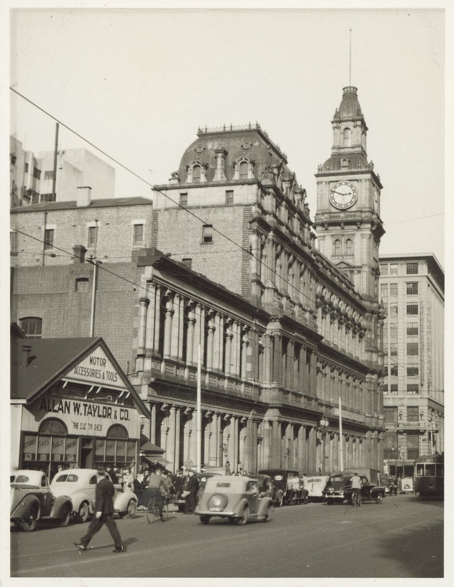 Melbourne Post Office and Post Office Club hotel, Melbourne City (1949)